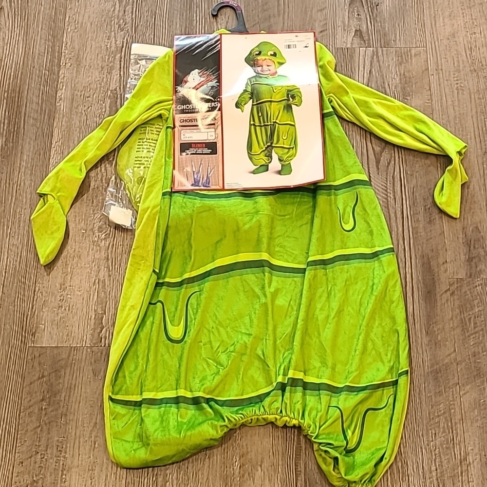 Disguise Ghostbuster Slimer Toddler Costume - Vibrant Green Size 3-4T - Picture 2 of 6